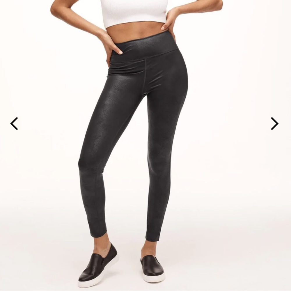 Medium Black Suede Leggings
